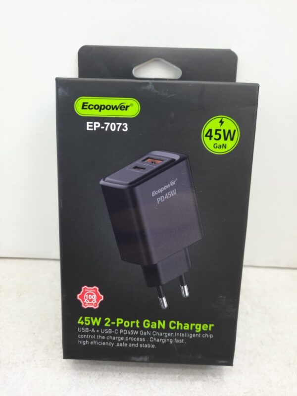 FUENTE ECOPOWER EP- 7073 45W/USB/USB-C
